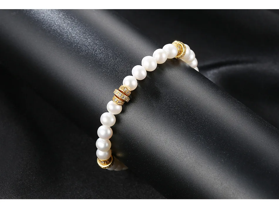 

S925 sterling silver pearl bracelet bracelet classic beaded jewelry