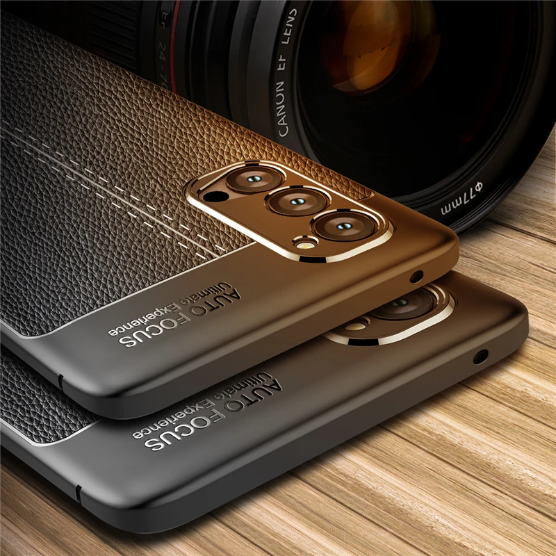 Чехол для OPPO Reno 4 Pro 5G мягкий силиконовый Кожаный противоударный чехол телефона