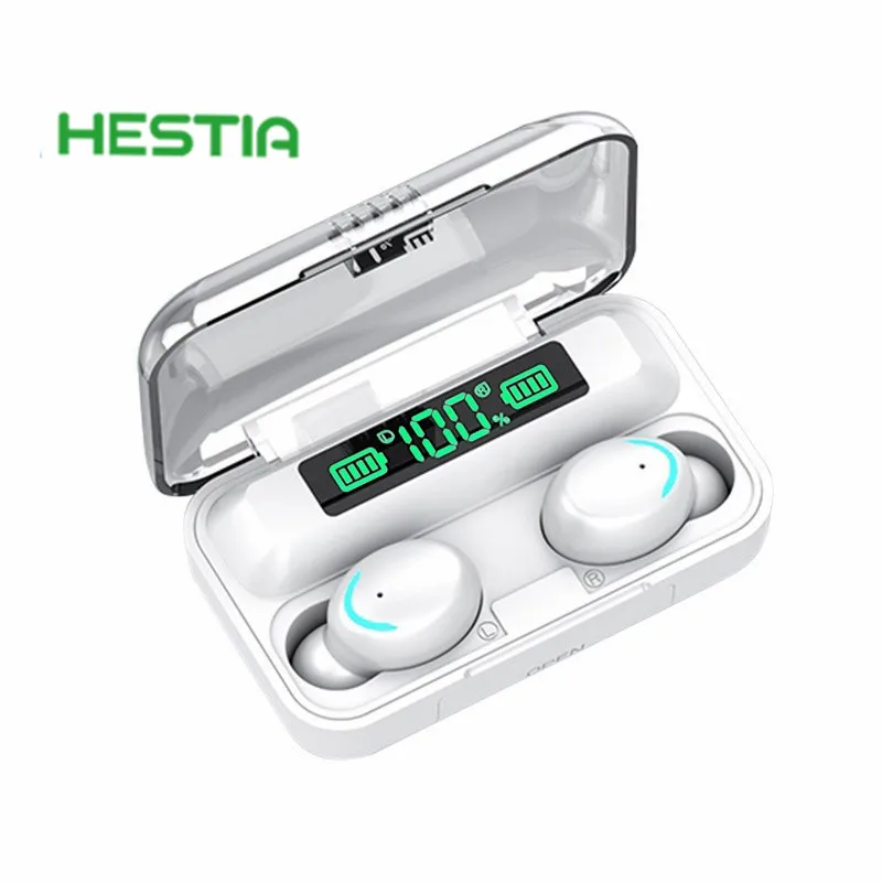 

F9-5 TWS 5.0 Bluetooth Earphones Wireless Earphone 8D Bass Stereo In-ear Earbuds Handsfree Headset With Microphone Charging Case