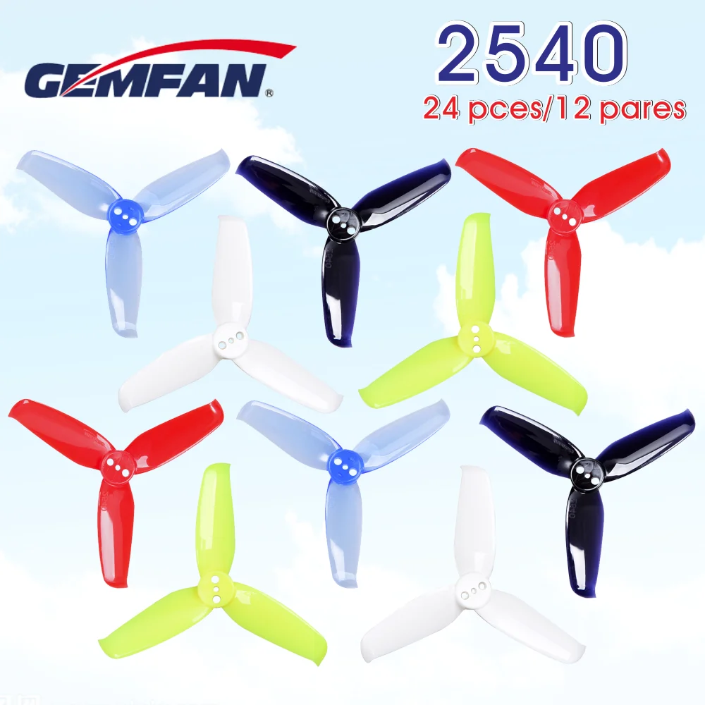 8 шт./4 пары Gemfan Flash 2540 2 5x4 5 дюймов 3 лопастной пропеллер с 1 5mm монтажное отверстие
