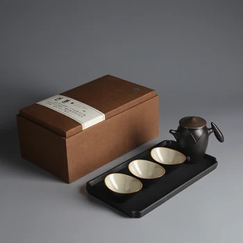 

TANGPIN BLACK CERAMIC TEAPOT TEA CUPS CERAMIC TEA SETS DRINKWARE