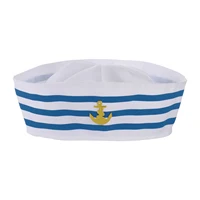 Sailor Cosplay Hat Child Kids Military Hat Yacht Cap White Beret Caps Navy Hat Casual Octagonal Adult Yacht Boat Ship Sailor Cap 1