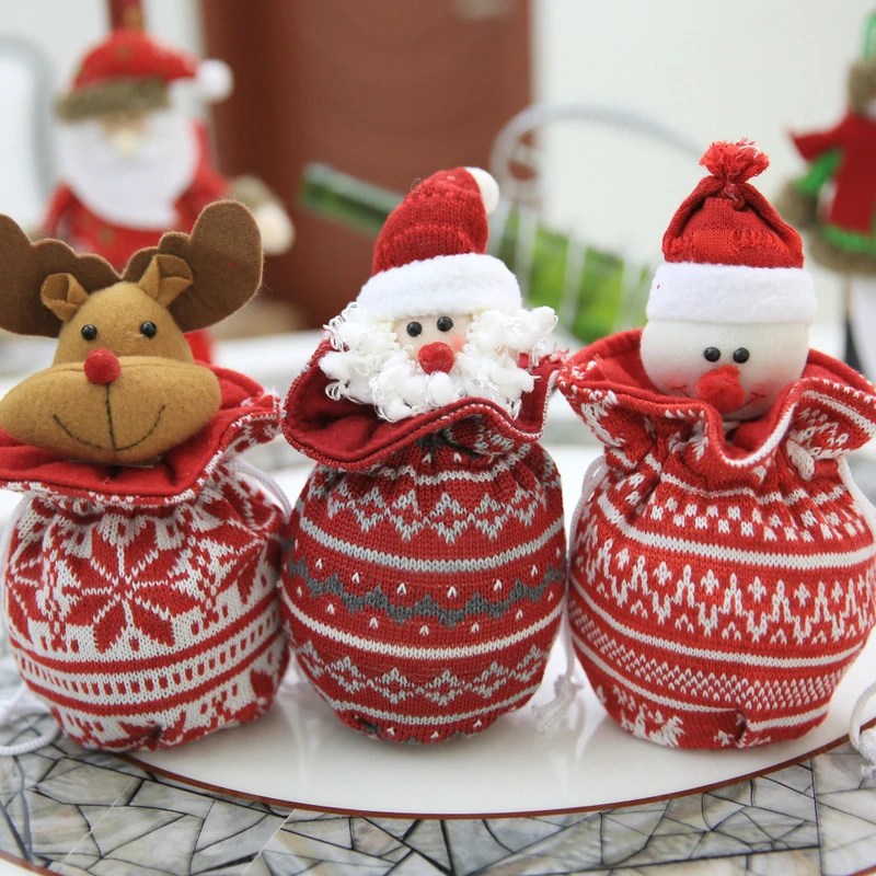 Apple Christmas 2022 2022 New Merry Christmas Gift Children's Candy Bag Christmas Eve Apple Gift  Bag Knitted Three Dimensional Christmas Gift Bag|Stockings & Gift Holders|  - Aliexpress