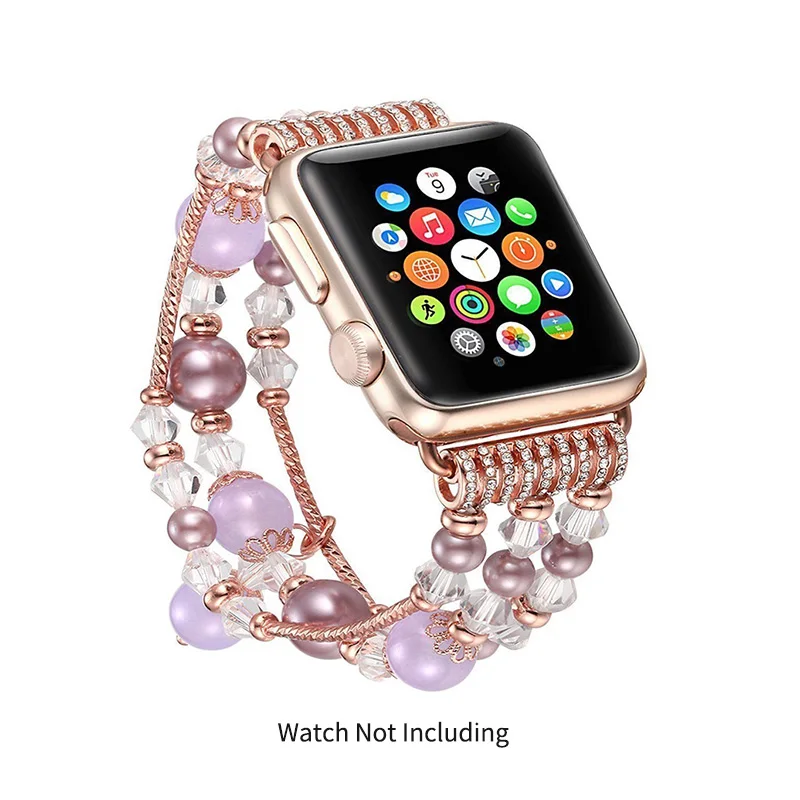 ALPQ женский агатовый ремешок для Apple Watch 38 мм 40 мм 42 мм 44 мм Модный повседневный браслет на запястье для iwatch серии 5 4 3 2 1