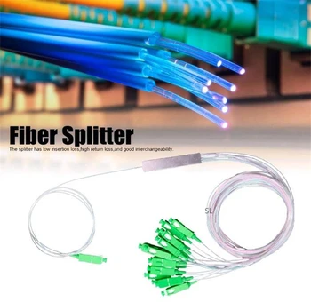 

2 Pack of FTTH PLC Fiber Optic Splitter SM Single Mode with Connectors 1x16 SC-APC Branching Cable