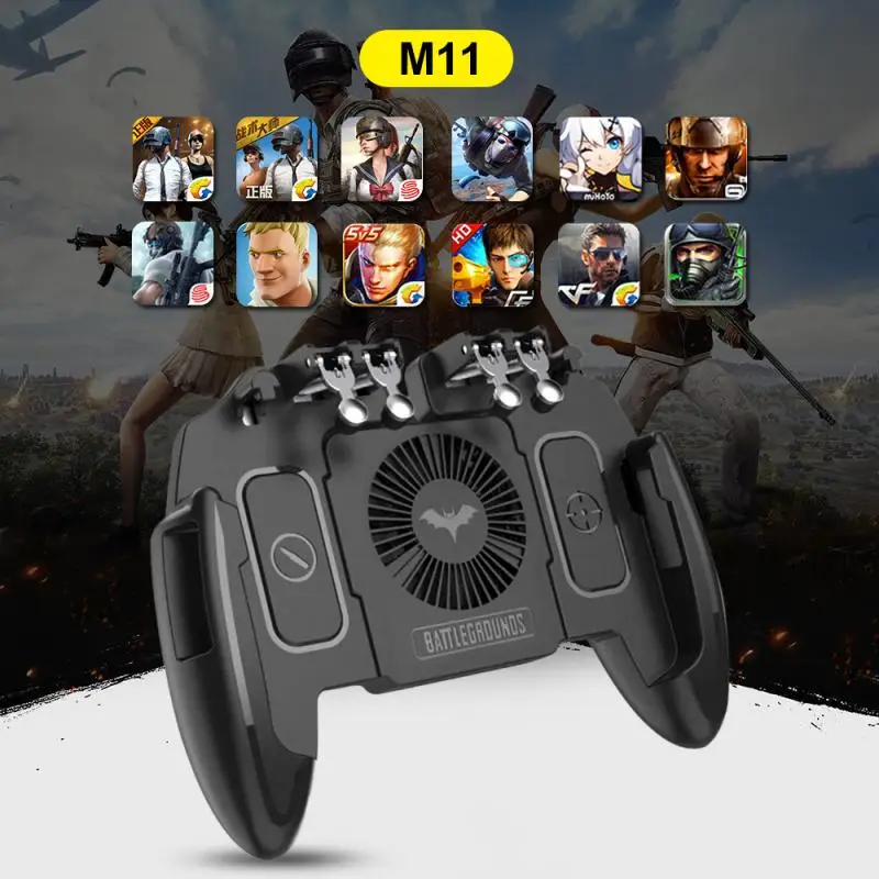 Контроллер Pubg, геймпад Pubg, мобильный триггер L1R1, джойстик для шутеров, игровой коврик, держатель для телефона, охлаждающий вентилятор с внешним аккумулятором
