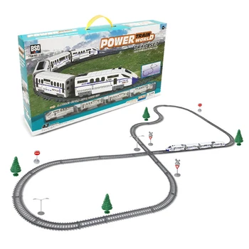 

43Pcs Simulated High-Speed Rail Trains Electric Trains Harmony Round Trains Toy Set - Multi-Bend Track + 4 Compartment
