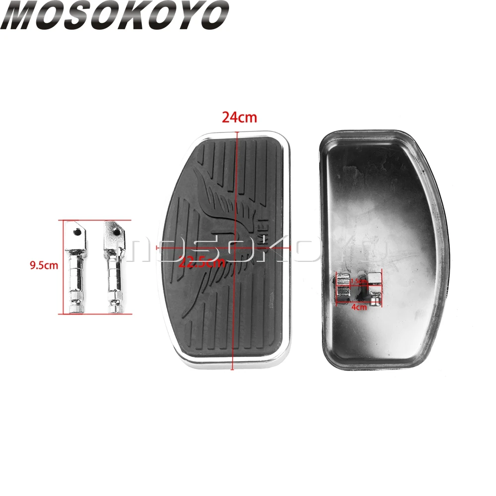 2x переднее сиденье мотоцикла Пассажирские подножки педаль газа для Honda ACE VF750 VTX1300 VTX1800 Yamaha V-Star XVS400 XVS650 - Color: Front