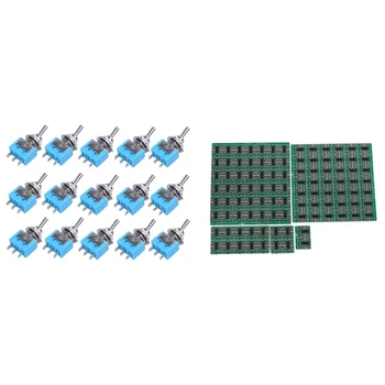 

15 Pcs AC 125V 6A SPDT ON-ON 3 Pin Latching Micro-Toggle Switch & 100PCS PAM8403 Super Mini Digital Amplifier Board