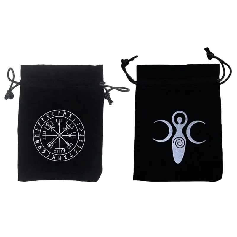 Velvet Moon Phase Goddess Tarots Storage Bag Rune Board Game Card Package 7\&quotx5\&quot | Спорт и развлечения