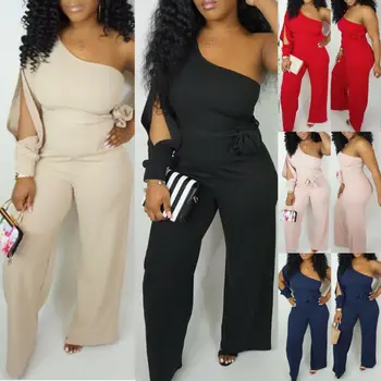 

Women Fashion Ladies One Shoulder Clubwear Summer Playsuit Bodycon Party Jumpsuit Romper Jumpsuit
