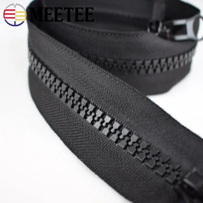 Meetee 2 шт. 60 300 см двойными собачками good Market смолы застежки молнии для шитья куртки