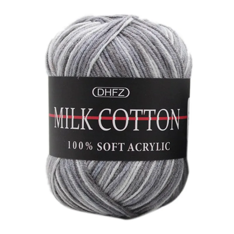 23Colors 50g Double Knitting Crochet Milk Soft Baby Cotton Wool Yarn Hand Knitted Yarn DIY Craft Knit Sweater Scarf Hat