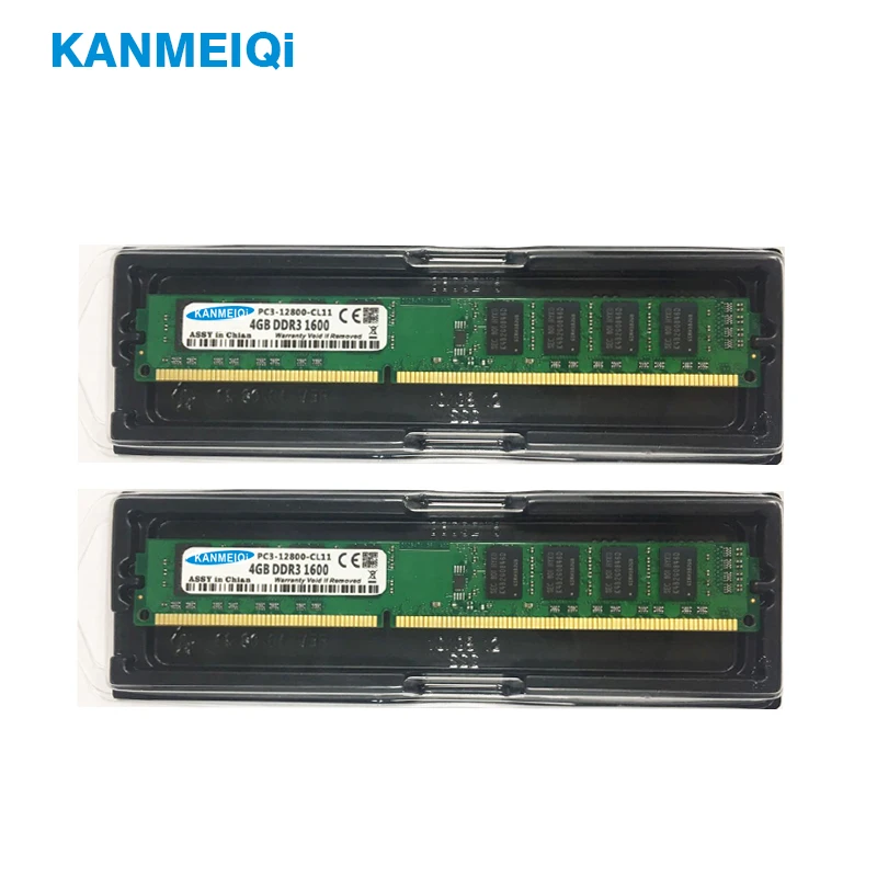 KANMEIQi ram ddr3 8GB(2pcsX4GB) 1333/1600MHz PC3 Desktop Memory 240pin 1.5V New dimm