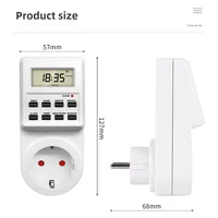 TM03 Digital Timer Switch Socket 24 Hour Cyclic Kitchen Timer Outlet Programmable Timing Socket EU UK AU US BR FR IT TH Plug 2