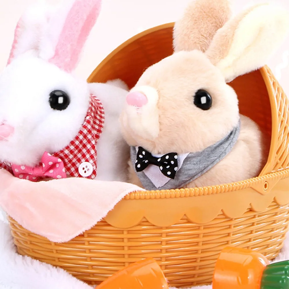 

Plush Singing Jump Jump Rabbit Simulation Rabbit Soft Toys Robot Electric Toy Puzzle Interactive Toys Toys for Children