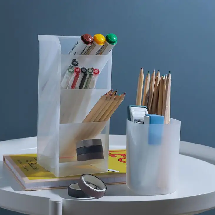 Large Capacity Desk Pen Holder Pencil Storage Box Desktop Organizer - Image 6