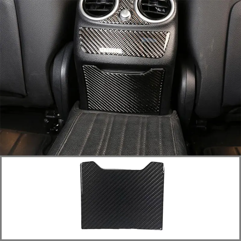 

For Mercedes Benz C Class W205 C180 2016-2019Soft Carbon Fiber Rear Air Outlet Lower Panel 3D Interior Sticker Accessories