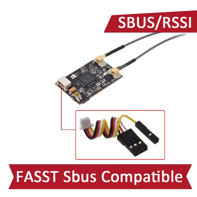 Микро приемник MRFS01 Futaba FASST Sbus RSSI совместимый Дрон FPV для T8G T14SG T18MZ T16SG|Детали и