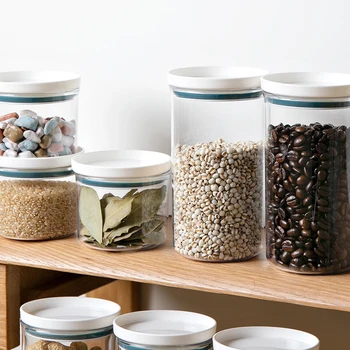 

Kitchen food dry grain and multigrain transparent plastic waterproof and moisture-proof storage tank sealed tank storage box