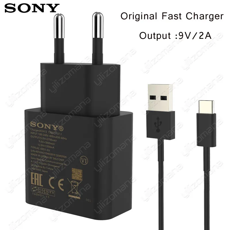 Sony Original Fast Charger Type-C Cable Quick Charging For Sony Xperia XZs G8232 X Compact F5321 XA2 Ultra XZ2 XZ Premium XZP Sony Original Fast Charger Type-C Cable Quick Charging For Sony Xperia XZs G8232 X Compact F5321 XA2 Ultra XZ2 XZ Premium XZP