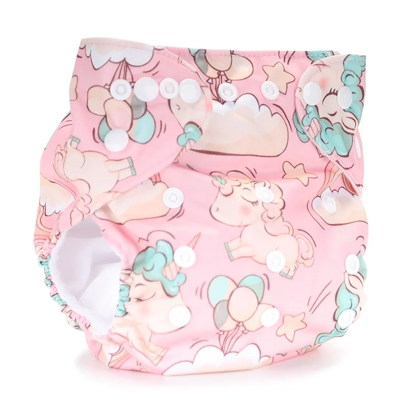 Baby Cloth Diapers Reusable Nappies Character Unisex Baby Care Pants Waterproof Pocket Cloth Diaper Baby Shower Gifts - 5