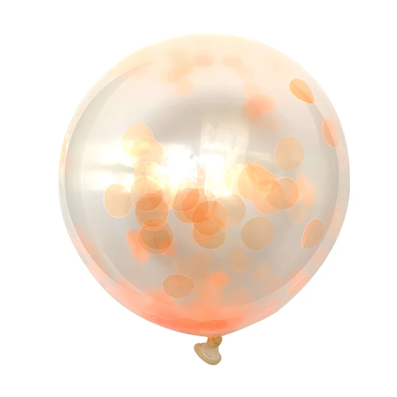 10 шт./лот, прозрачные воздушные шары, серебро, золото, звезда, конфетти из фольги, прозрачные воздушные шары с днем рождения, детский душ, украшение для свадебной вечеринки - Color: Orange
