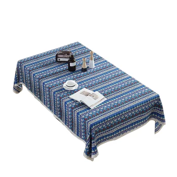 

Home Vintage Tablecloth, Linen Rectangular Washable Dinner Tablecloth Picnic Tablecloth Table Mat, 140 x 200cm