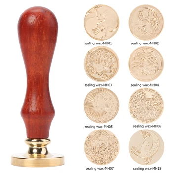 

Retro Wood Stamp Head Replace Copper Head Hobby Tools Mini Sealing Wax Stamp Copper Fire Lacquer Seal Head Art Wax Seal Stamp