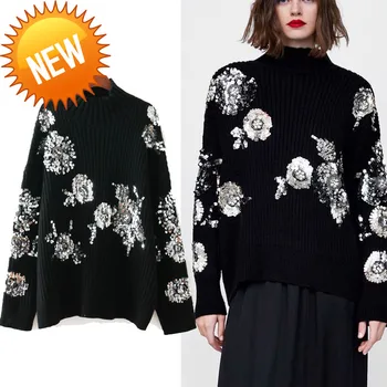 

Women 2020 Clothes Turtleneck Sweater Autumn Winter Long Sleeve Ruffle Jumper Knitted Slim Bow Pullover Femme Chic femaleSweater
