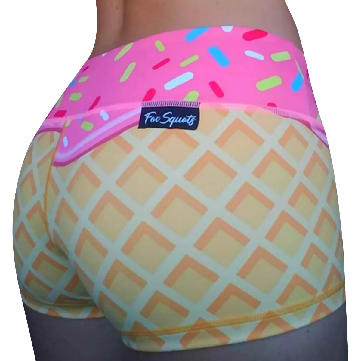 

Women Sport Shorts Top Sexy Ice Cream Donut Print High Waist Skinny Slim Shorts Summer Casual New Fashion Sexy Shorts Sportwear