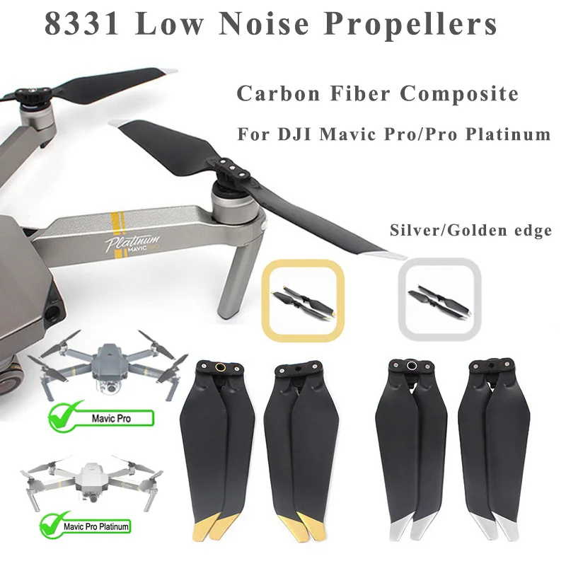 

8331 Low Noise Propeller Replacement Props for DJI MAVIC Pro Platinum Drone Accessories Spare Parts Folding Blade Wing Propeller