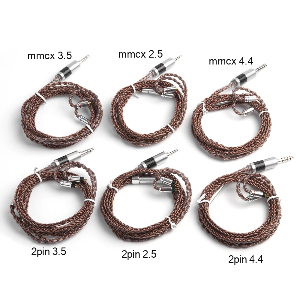 Yinyoo 8 Core Tin Plated Copper Cable 2 5 3 5 4 4mm Balanced Cable With MMCX 2pin Connector For LZ A6 Sony Yinyoo ZS10 AS10 ZSA