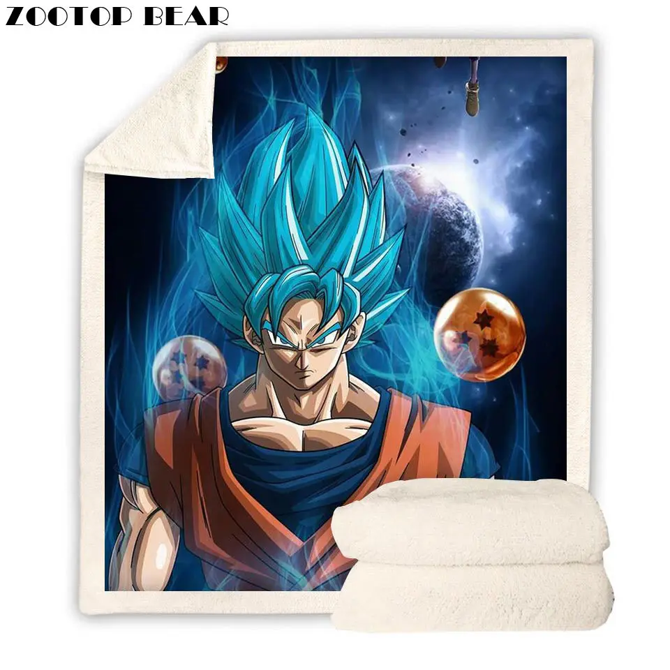 BZ126B Пледы одеяло 3D печати флис аниме Dragon Ball Outlet бренд забавные дети пикника дома Мода Офис Взрослых Путешествия Диван Одеяло - Цвет: BZ126B