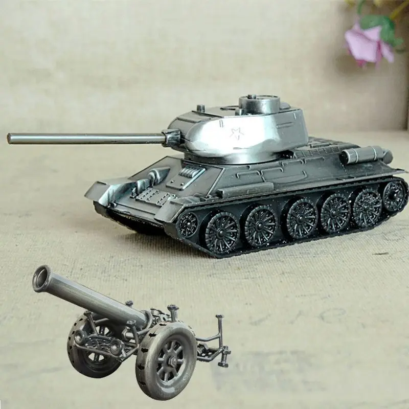Metal Tank Cannon Model Home Desktop Decorazioni Artigianato In Ferro Retro War Tank Giocattoli Per Bambini Warriors Napoleon Cannon Model Tank