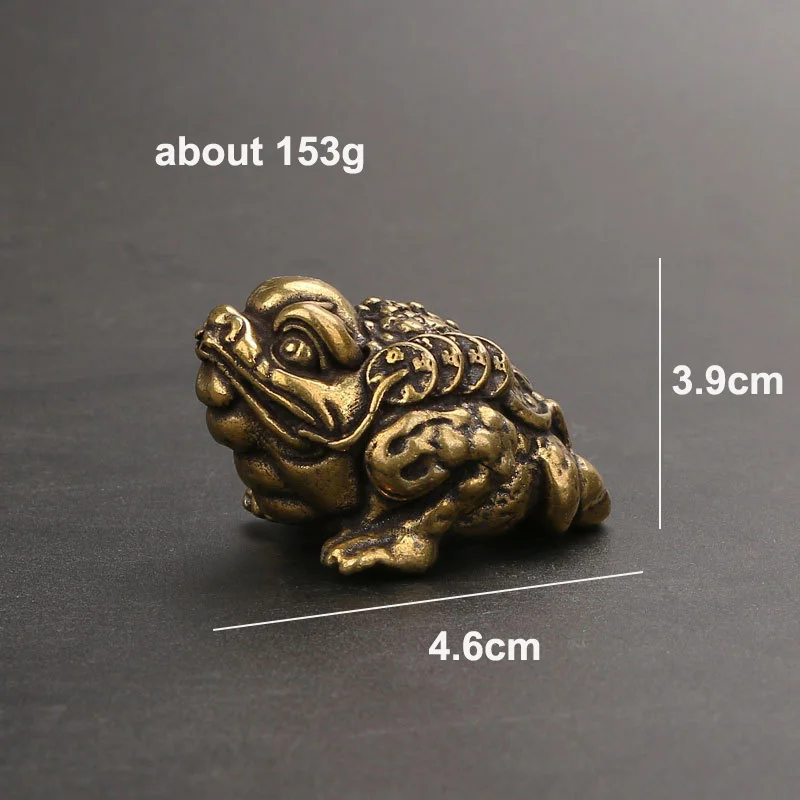 copper toad figurines (3)