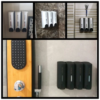 

350ml Home Wall Mounted Soap Dispenser Shampoo Shower Gel Dispenser Liquid Soap Dispenser Bottle Hotel Bathroom Accessories