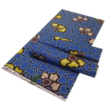 

Ankara African Printed wax Fabric, Block Wax Print Fabrics with Gold line layer surface for african wedding dresses
