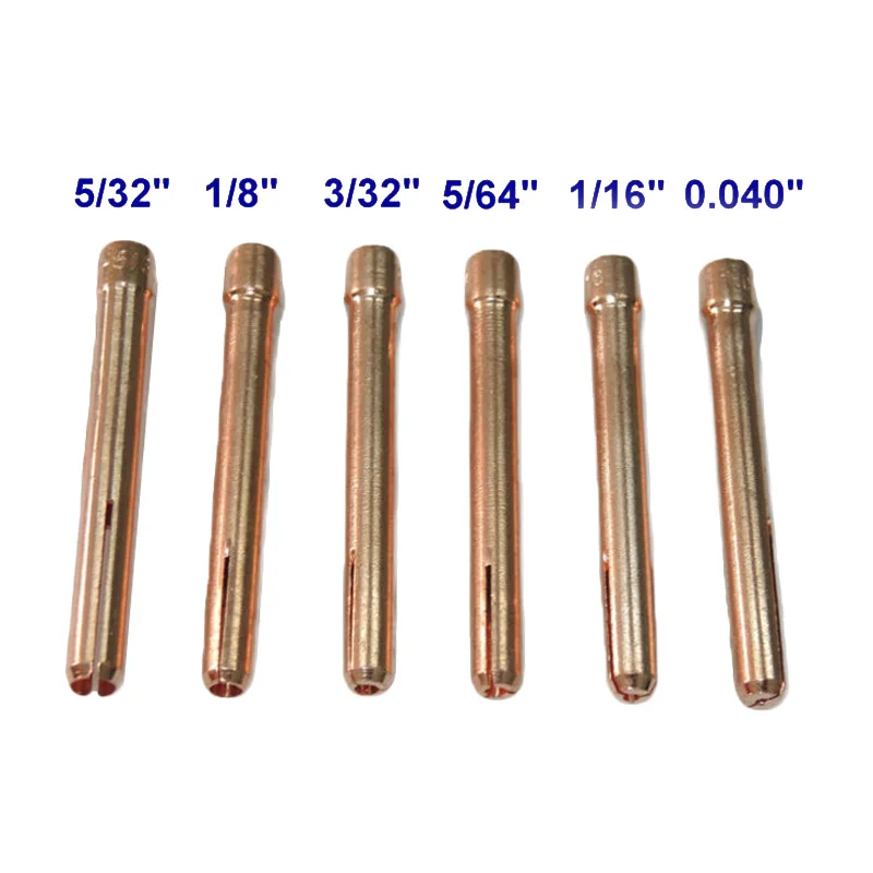 6pcs Collets Tig Torch WP-17 WP-18 WP-26 For Jasic Mitech Chiry Consumables New Replacement | Инструменты
