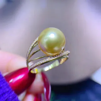 

Luxury Pearl Rings Settings S925 Sterling Silver Pearl Rings Findings Women DIY Handmade Rings Accessory Components No Pearl