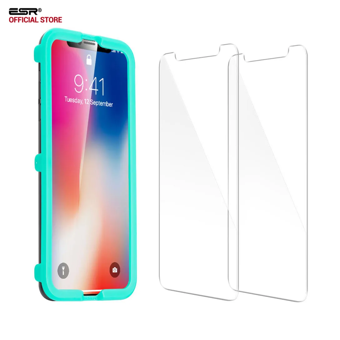 

2PCS/Lot ESR Tempered Glass for iPhone X Screen Protector 9H Protector Film for iPhone 7 8 Plus Glass for iPhone 6 6S Plus Film