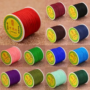 

28 Colors Woven Cord For DIY Bracelets Jewelry Making Seaside Nylon Cord Beading Thread 1PC About 0.8mm Jewelry Finding Handmade
