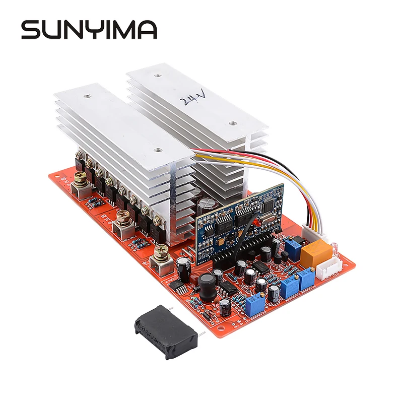 SUNYIMA 1 шт. постоянного тока 24 В 36 в 48 в 60 В переменного тока 1500 Вт 2200 Вт 3000 Вт 3500 Вт Чистая синусоида Инвертор Частота Высокая мощность Finsh доска тест