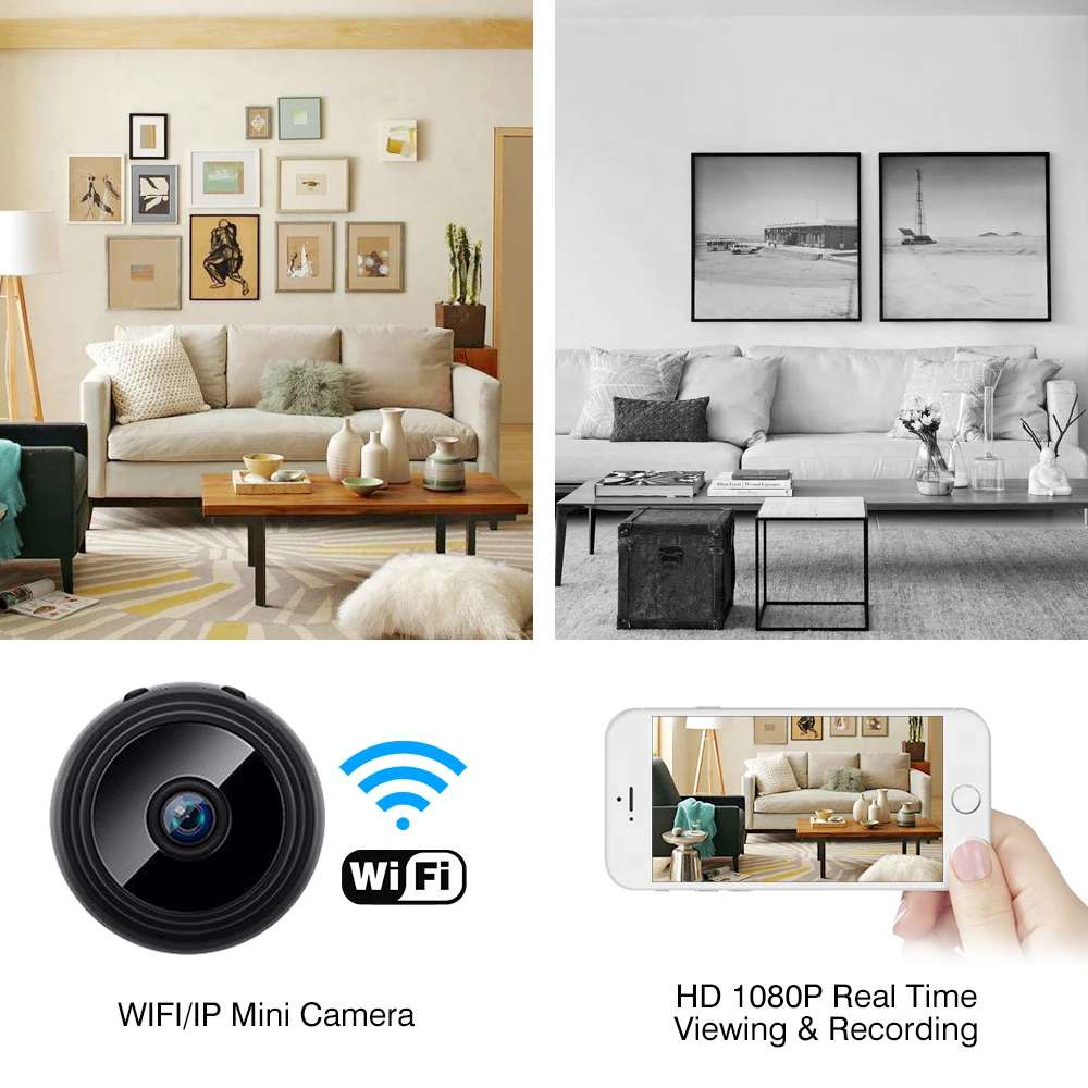 HD 1080P Мини WIFI IP камера беспроводная домашняя Безопасность DVR инфракрасное ночное