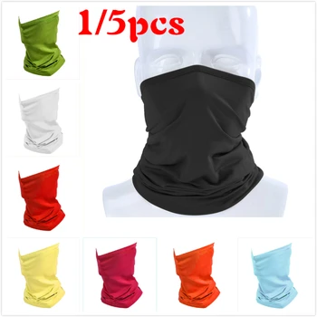 

1/5pcs Fishing Scarf UV Protection Bandanas Outdoor Sport Cover Neck Gaiter Headwear Tactical Hiking Cycling Military Face Mask