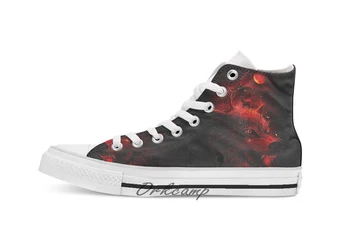 

Red Dream Custom Casual High Top lace-up Canvas shoes sneakers Drop shipping