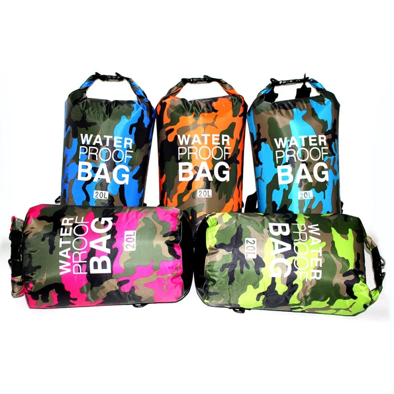 

Waterproof Swimming Bag Dry Sack Camouflage Colors Fishing Boating Kayaking Storage Drifting Rafting Bag 2L 5L 10L 15L 20L 30L