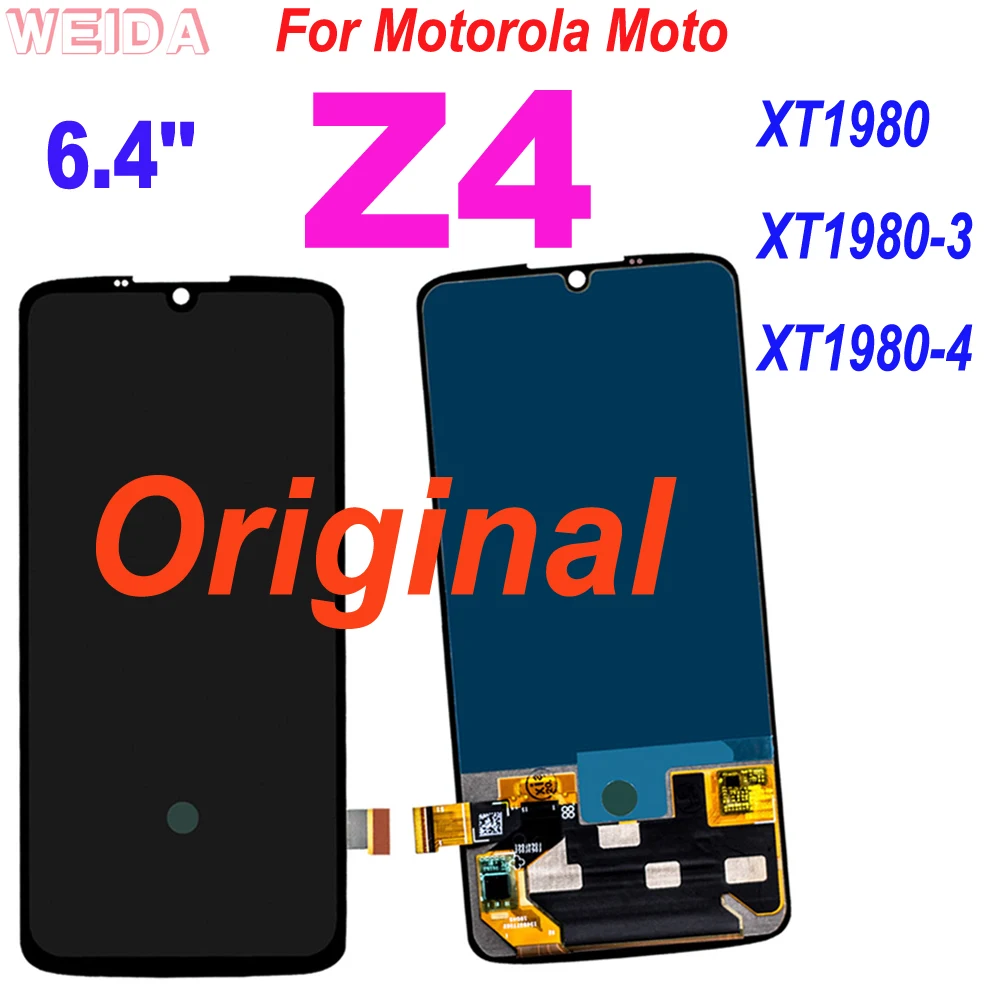 ЖК-дисплей 6 4 ''для Motorola Moto Z4 с сенсорным экраном и дигитайзером в сборе для