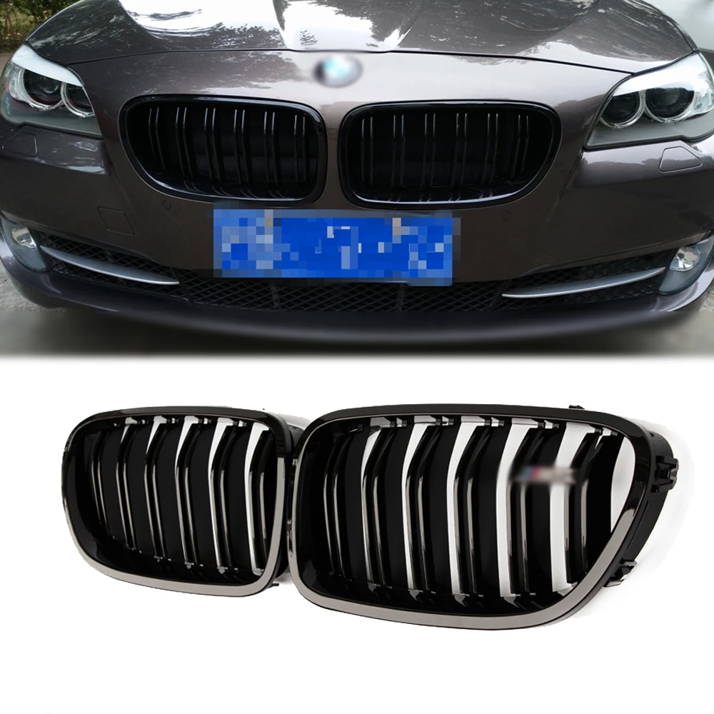 Для 10-16 BMW 5 Series F10 F11 F18 F02 M5 550i 535i почечная решетка глянцевый матовый черный двойные
