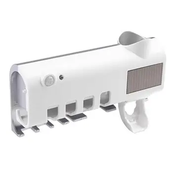 

New Magnetic Adsorption Inverted Toothbrush Holder Automatic Toothpaste Squeezer Dispenser Storage Rack X9X00240